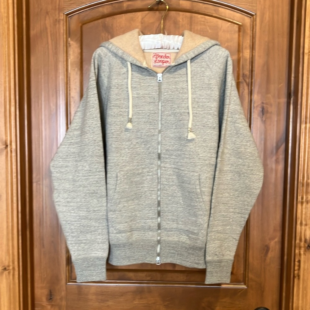 WONDER LOOPER ZIP HOODIE FLEECED FOXFIBRE® HEATHER GREY, New - gift w/o tags.